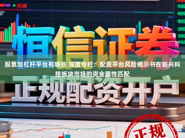 股票加杠杆平台有哪些 深度专栏：配资平台风险揭示书在新兴科技板块市场的资金属性匹配