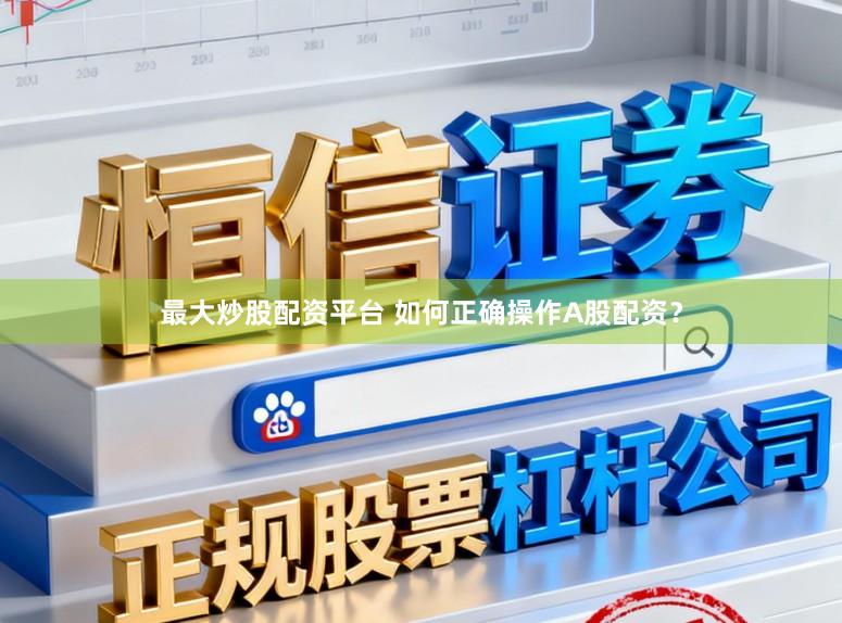 最大炒股配资平台 如何正确操作A股配资?